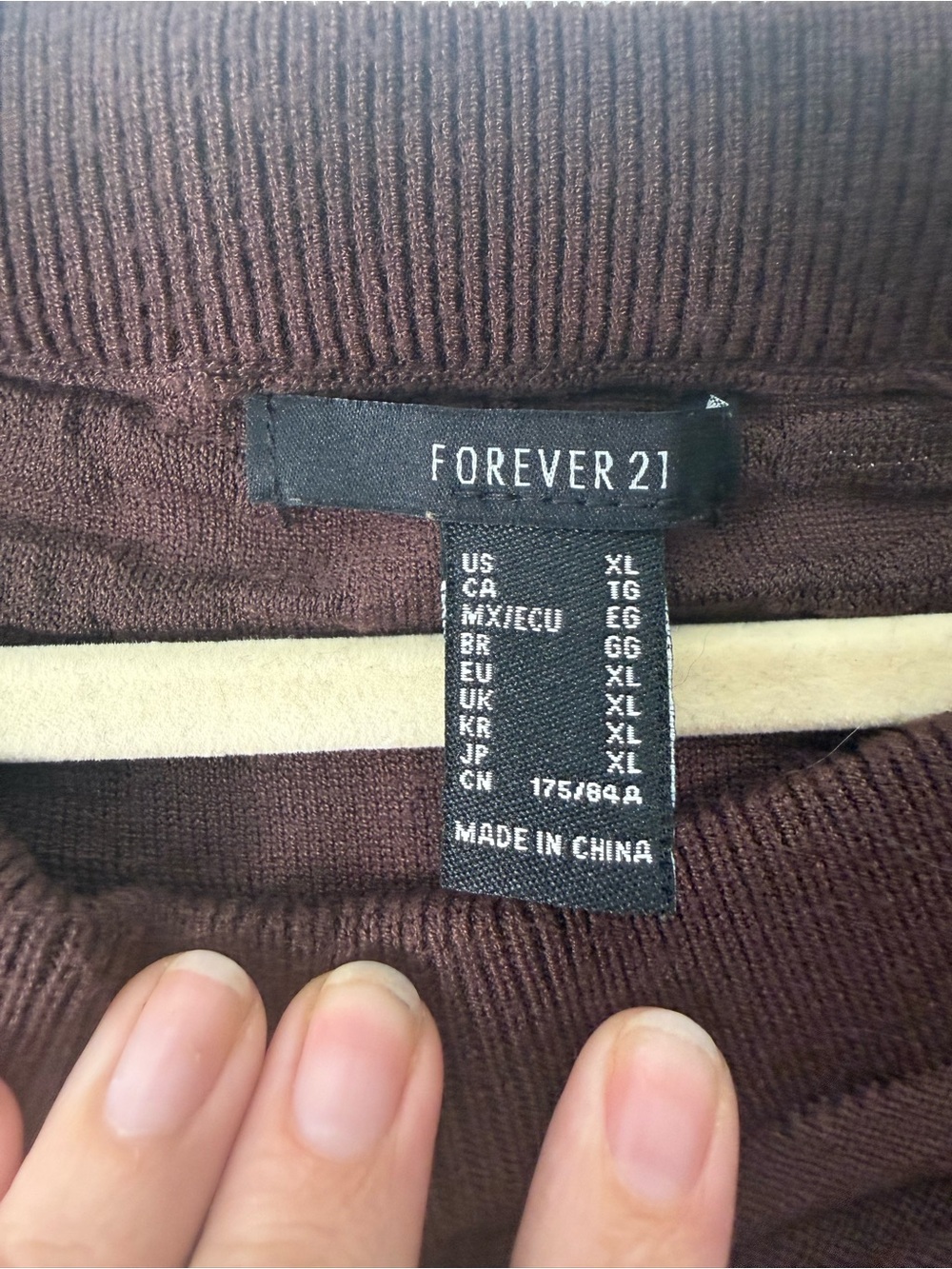 Forever 21 Brown Ribbed Two-Piece Skirt Set - Picture 3 of 4